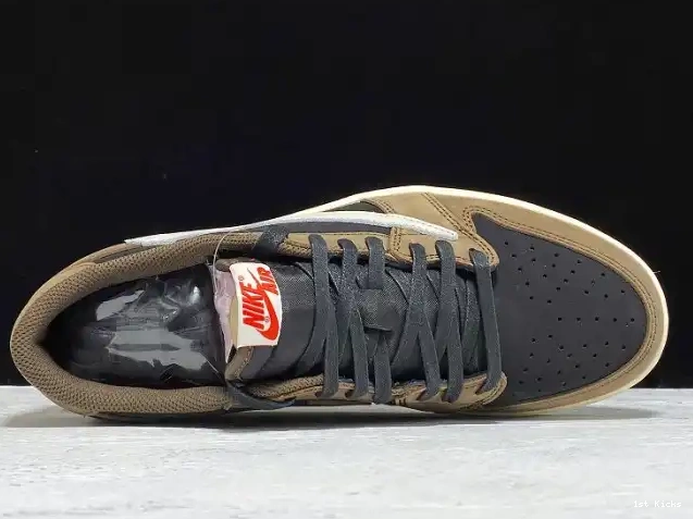 1st Kicks Scott Mocha Travis SP OG Air CQ4277-001 x Low Dark 1 Jordan 0612